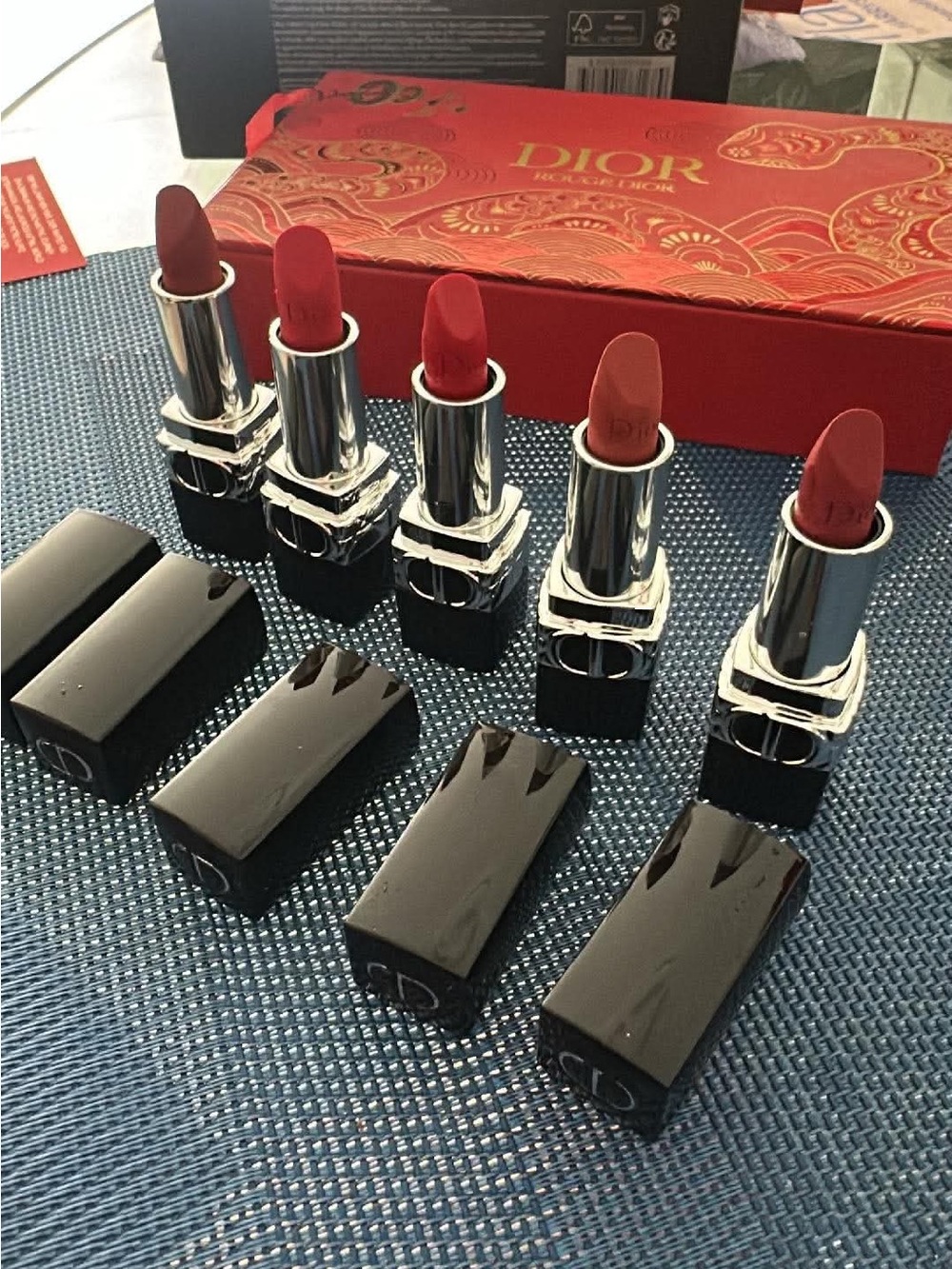 Mini Dior Red Lipstick Set - Five Shades